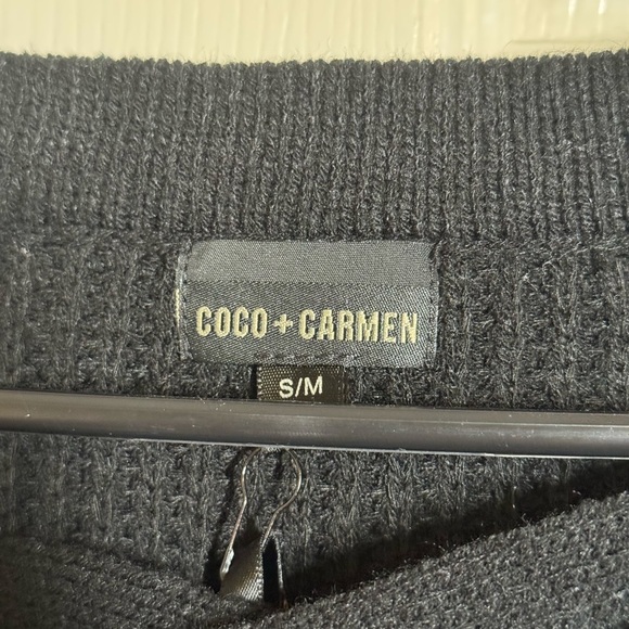 Coco + Carmen Black Knit Sweater - Picture 4 of 10